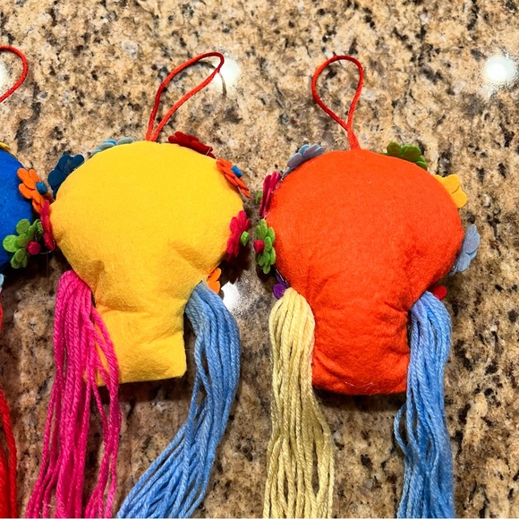 Sugar skull hanging decorations. Set of 4. Day of the Dead - Picture 9 of 10